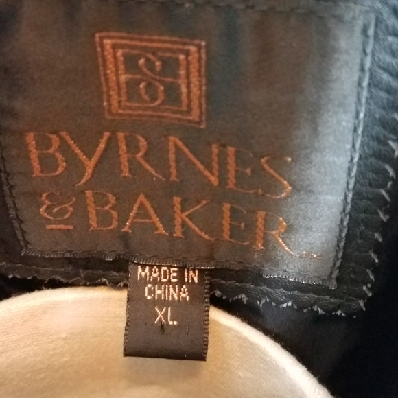 Byrnes & Baker Leather Jacket Bomber Classic Racer Motorcycle MotoCloak Size XL - Picture 2 of 7